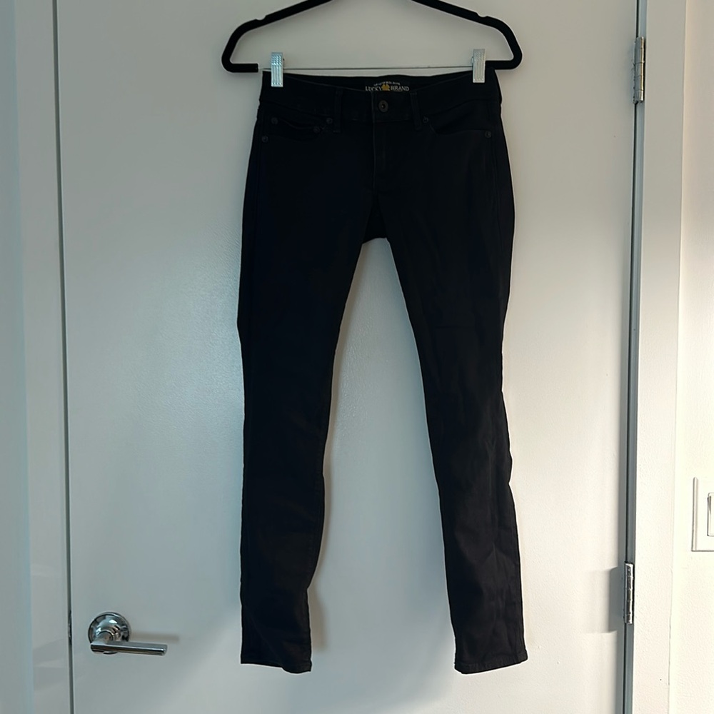 Low rise black jeans